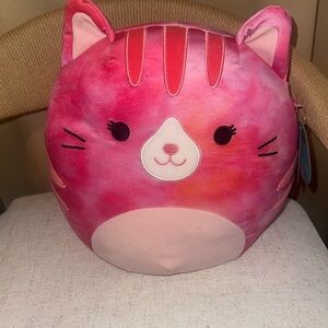 CLAUDELLA 😺 Pink/Orange Tie Dye Cat Original Squishmallow by Kelly Toy ☆》NWT《☆